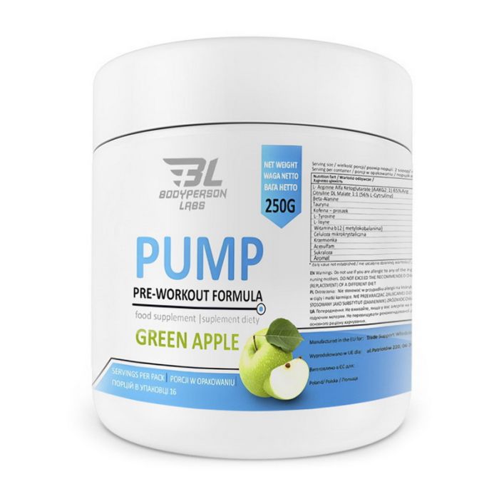 До тренування Bodyperson Labs	Pump Pre-Workout Formula	250 g