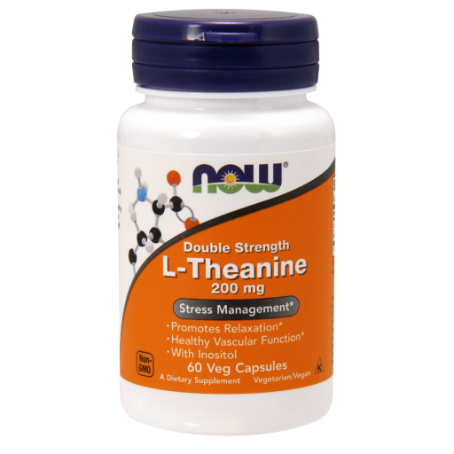 Аминокислоты NOW Double Strenght L-Theanine 200 мг (60 капс)