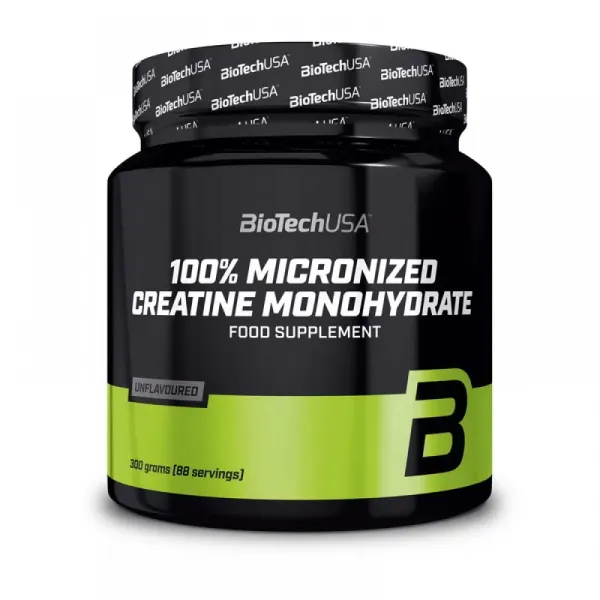 Biotech USA 100% Creatine Monohydrate 300 g Чистий, без смаку 