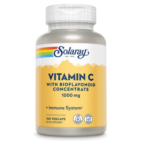 Solaray Vitamin C with Rose Hips, Acerola & Bioflavonoids 1000mg - 100 vcaps