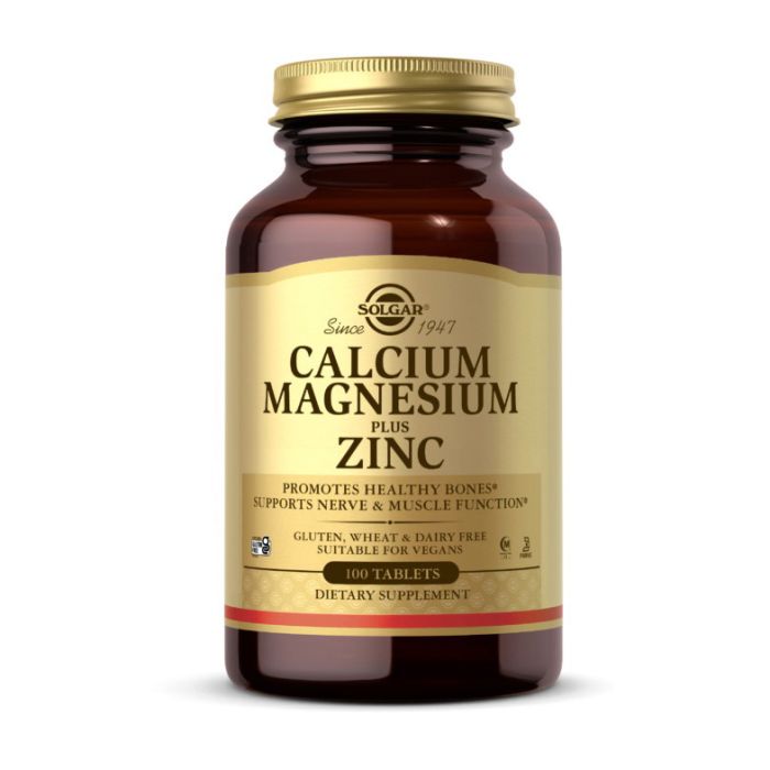 Solgar	Calcium Magnesium & Zinc	100 tabs