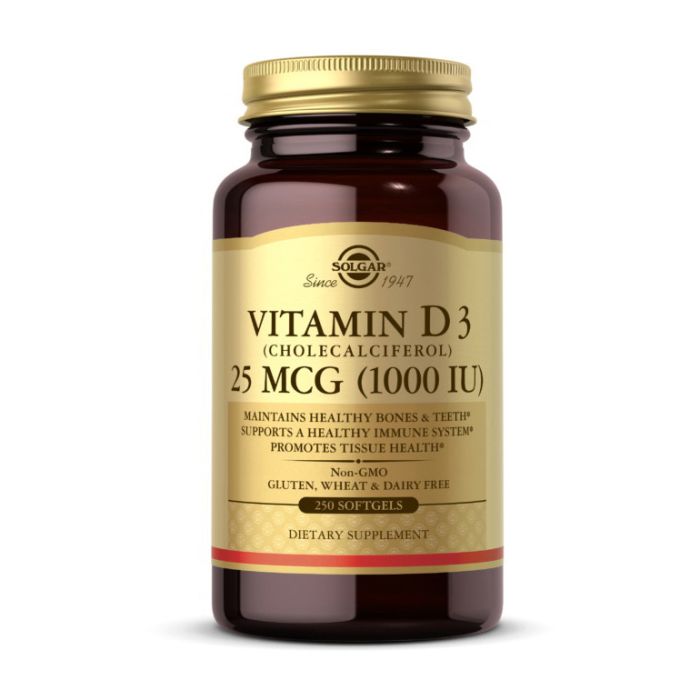 Solgar	Vitamin D3 25 mcg (1000 IU)	250 softgels