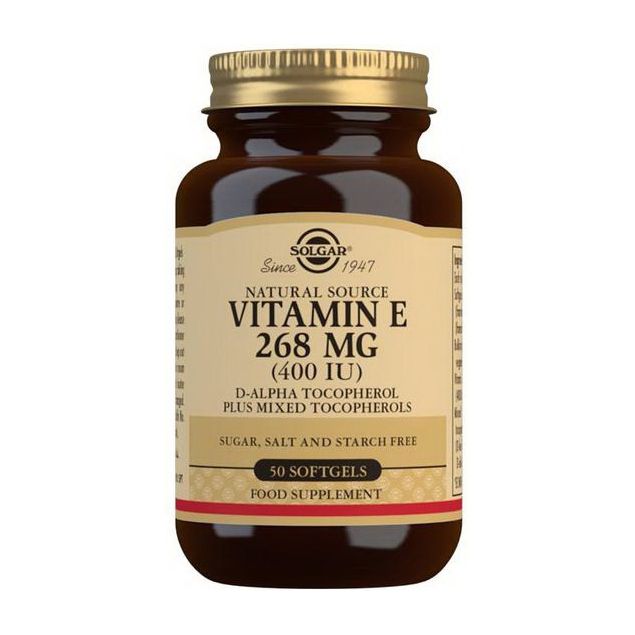 Solgar	Vitamin E 268 mg (400 IU)	50 softgels