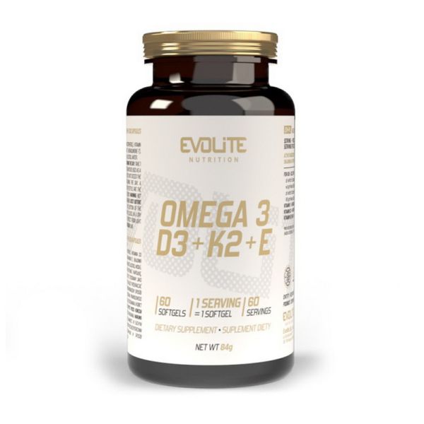 Evolite Nutrition	Omega 3+D3+K2MK7+E	60 sgels