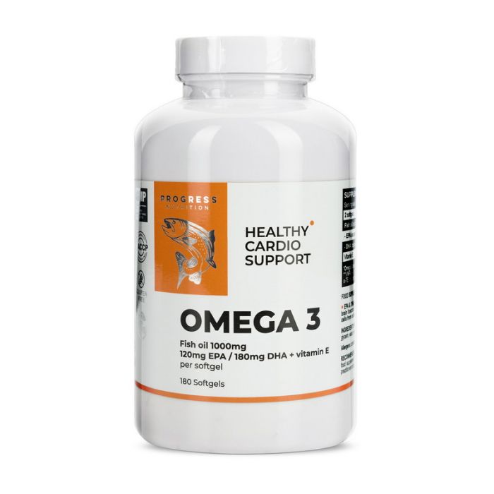 Progress Nutrition	Omega 3 + Vitamin E	180 softgels