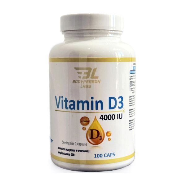 Вітаміни та мінерали	Bodyperson Labs	Vitamin D3 4000 IU	100 caps