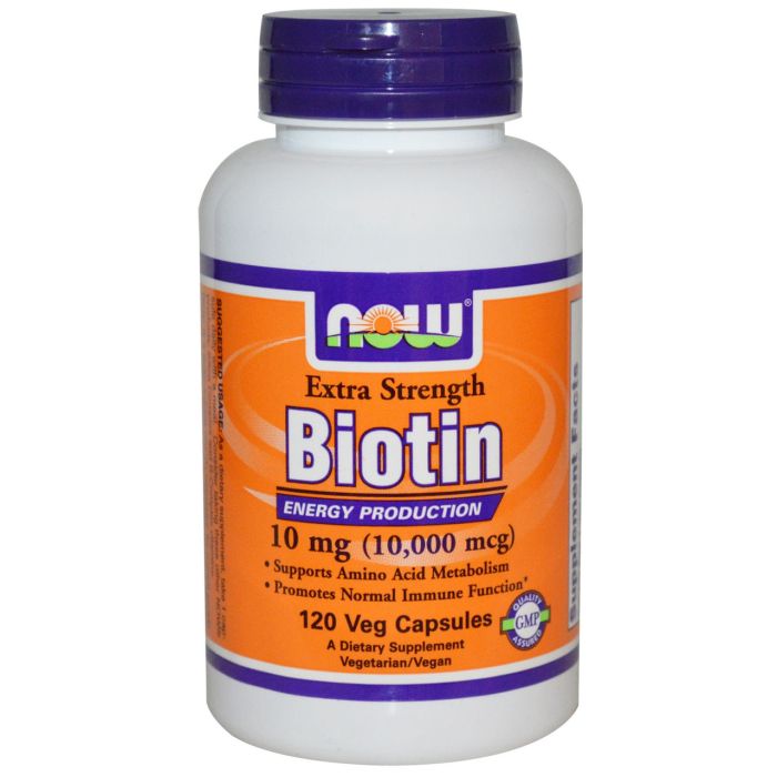 NOW Foods Biotin 10mg 120 caps