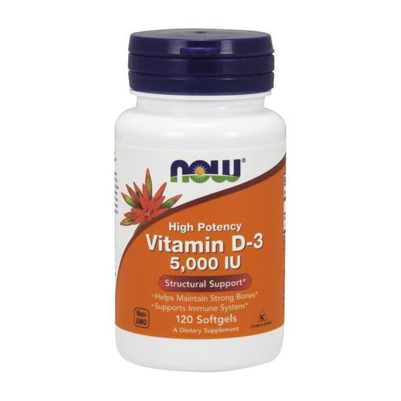 NOW Foods Vitamin D-3 5000 ME 120 softgel