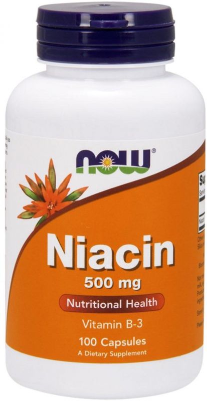 Ниацин Now Foods Niacin with Vitamin В-3 500 мг (100 капсул)
