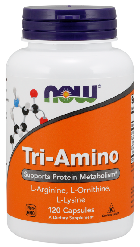 Амінокислоти NOW Tri-Amino (120 капс)
