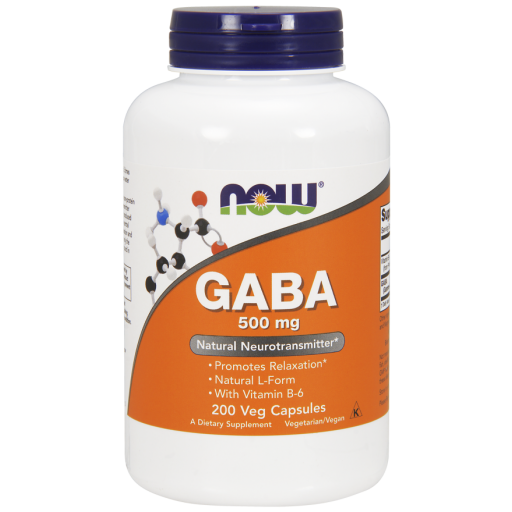 Активный стимулятор гормона роста NOW GABA 500 мг (200 капс)