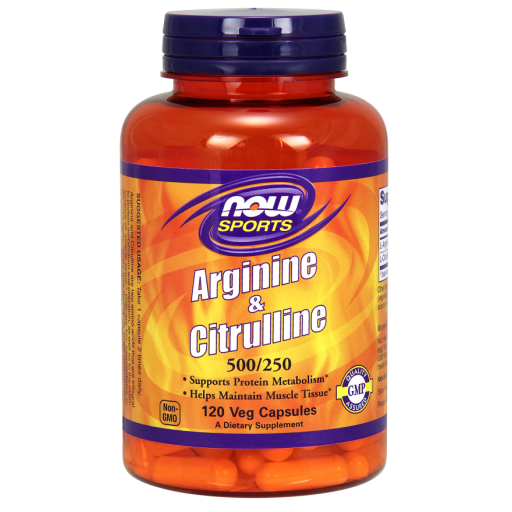 NOW Arginine + Citrulline (120 капс)