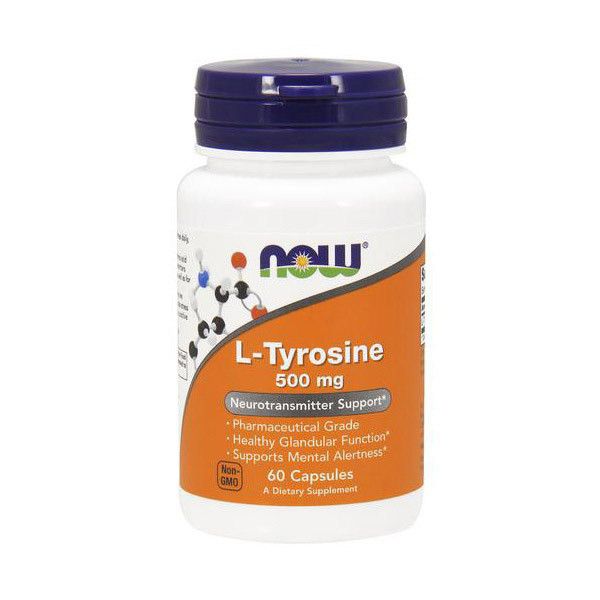 Тирозин NOW Foods L-Tyrosine 500 мг (60 капс)