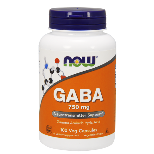 Активный стимулятор гормона роста NOW GABA 750 мг (100 капс)