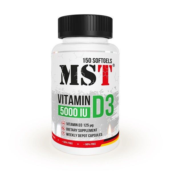 MST Nutrition Vitamin D3 5000 IU 120 капсул