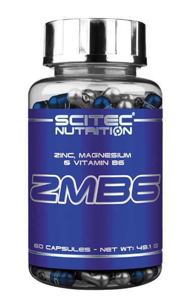 Цинк магний витамин B6 Scitec Nutrition ZMB6 60 капсул (30 порций)