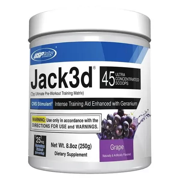 USP Labs, Jack 3d Pre - Workout 250г (45 порц.), предтреник США