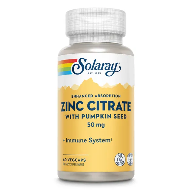 Solaray Zinc Citrate 50mg - 60 vcaps