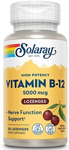 Solaray Vitamin B-12 5000mcg - 30 lozenges Natural Cherry