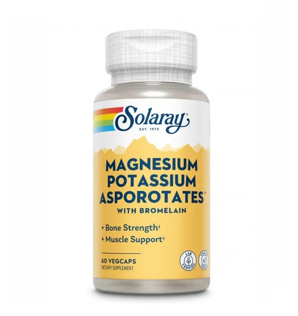 Solaray Magnesium & Potassium Asporotate - 60 vcaps