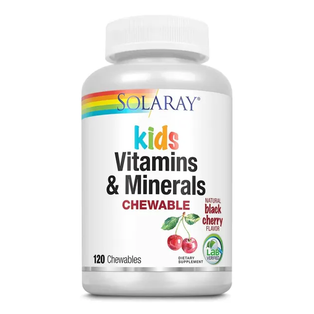Solaray Kids Vitamins & Minerals - 120 chewables Black Cherry