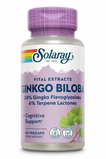 Solaray Ginkgo Biloba Leaf Extract 60mg - 60 vcaps