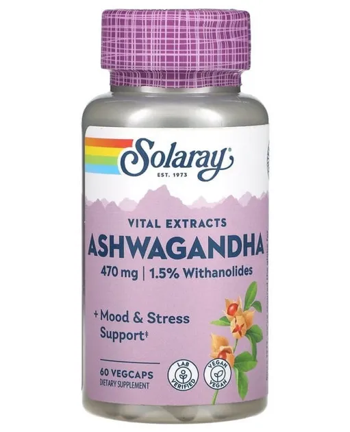 Solaray Ashwaganda Root Extract 470mg - 60vcaps