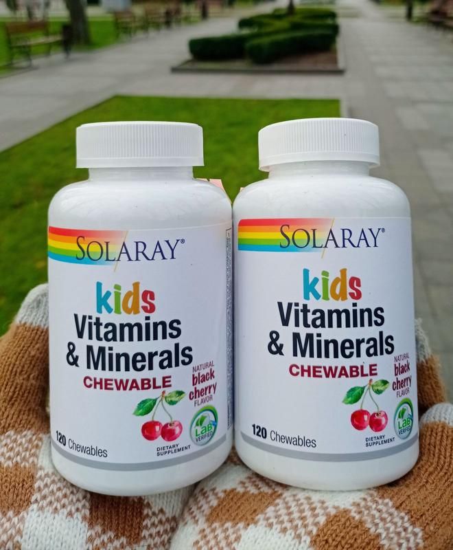 Solaray Children's Vitamins & Minerals Chewable - 60 vcaps Black Cherry