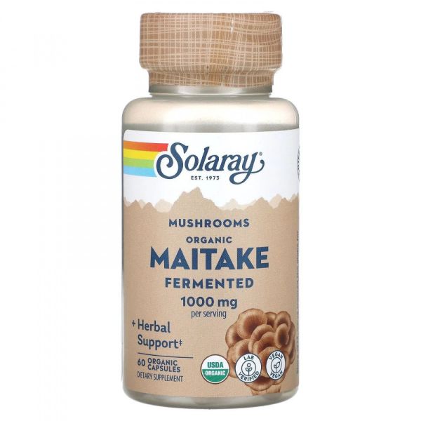 Solaray Org Grown Fermented Maitake 1000mg - 60 caps