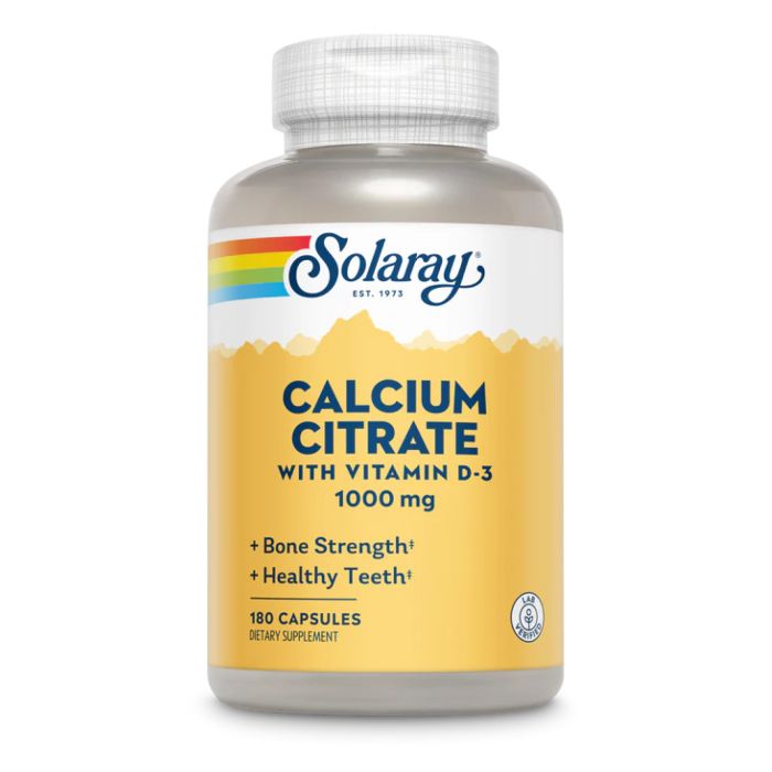 Solaray Calcium Citrate w/Vit D-3 1000mg