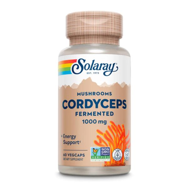 Solaray Org Grown Fermented Cordyceps 1000mg - 60 vcaps